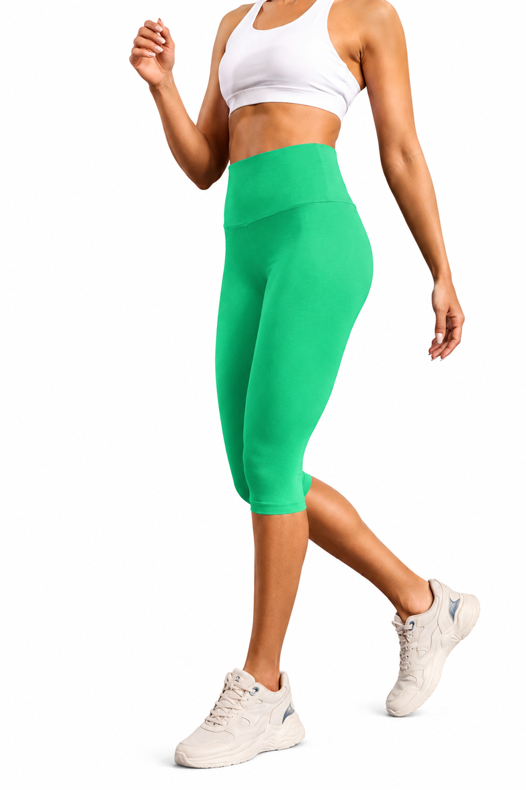Sculpta Women’s High Waisted Capri Leggings – Soft Stretch Gym, Yoga & Running Leggings