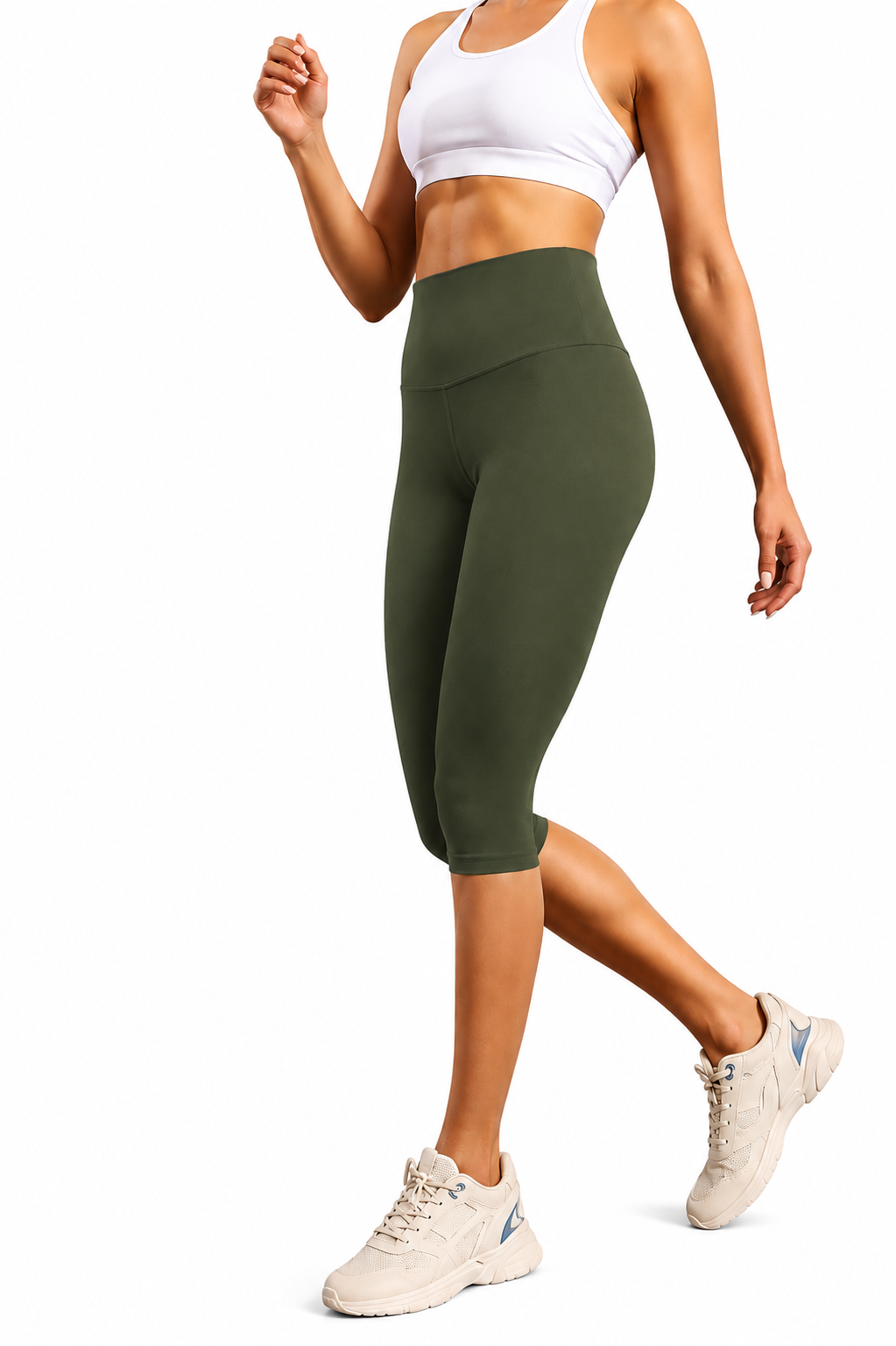Sculpta Women’s High Waisted Capri Leggings – Soft Stretch Gym, Yoga & Running Leggings
