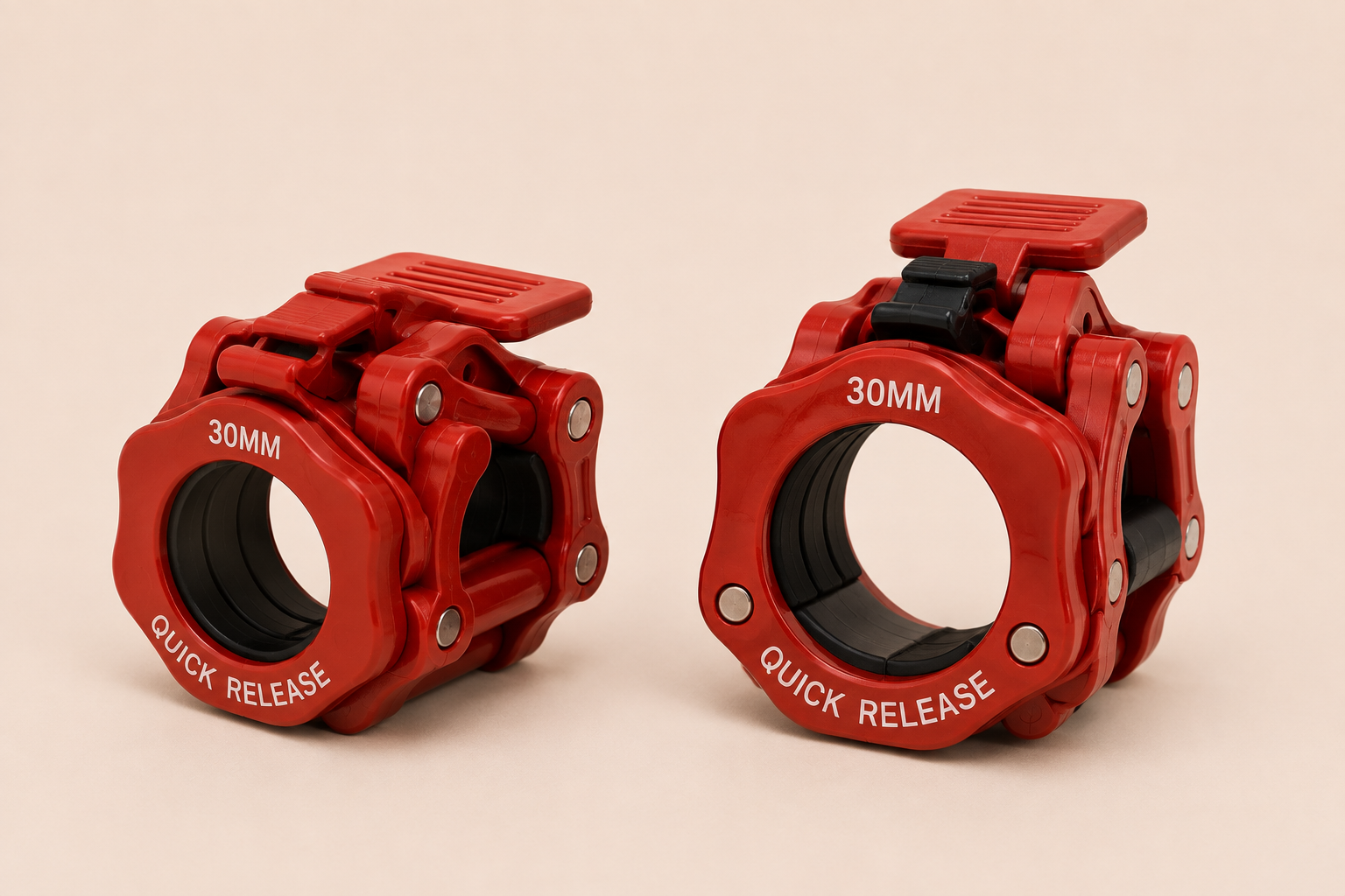 Sculpta™ Quick Release Barbell Clamps (Pair) | Olympic Barbell Lock Collars for Weightlifting, Powerlifting & Strength Training