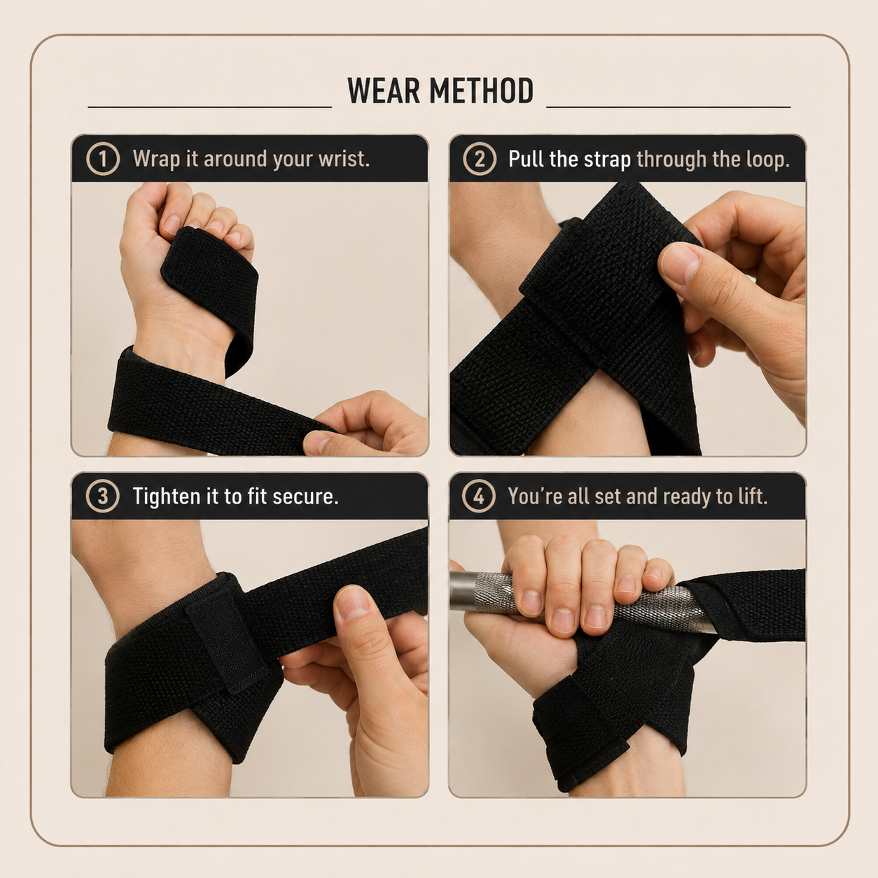 1pair Adjustable Wrist Wrap, Elastic Wrist Guard, Wrist Protection Band For Weight Lifting, Crossfit, Powerlifting, Strength Tra