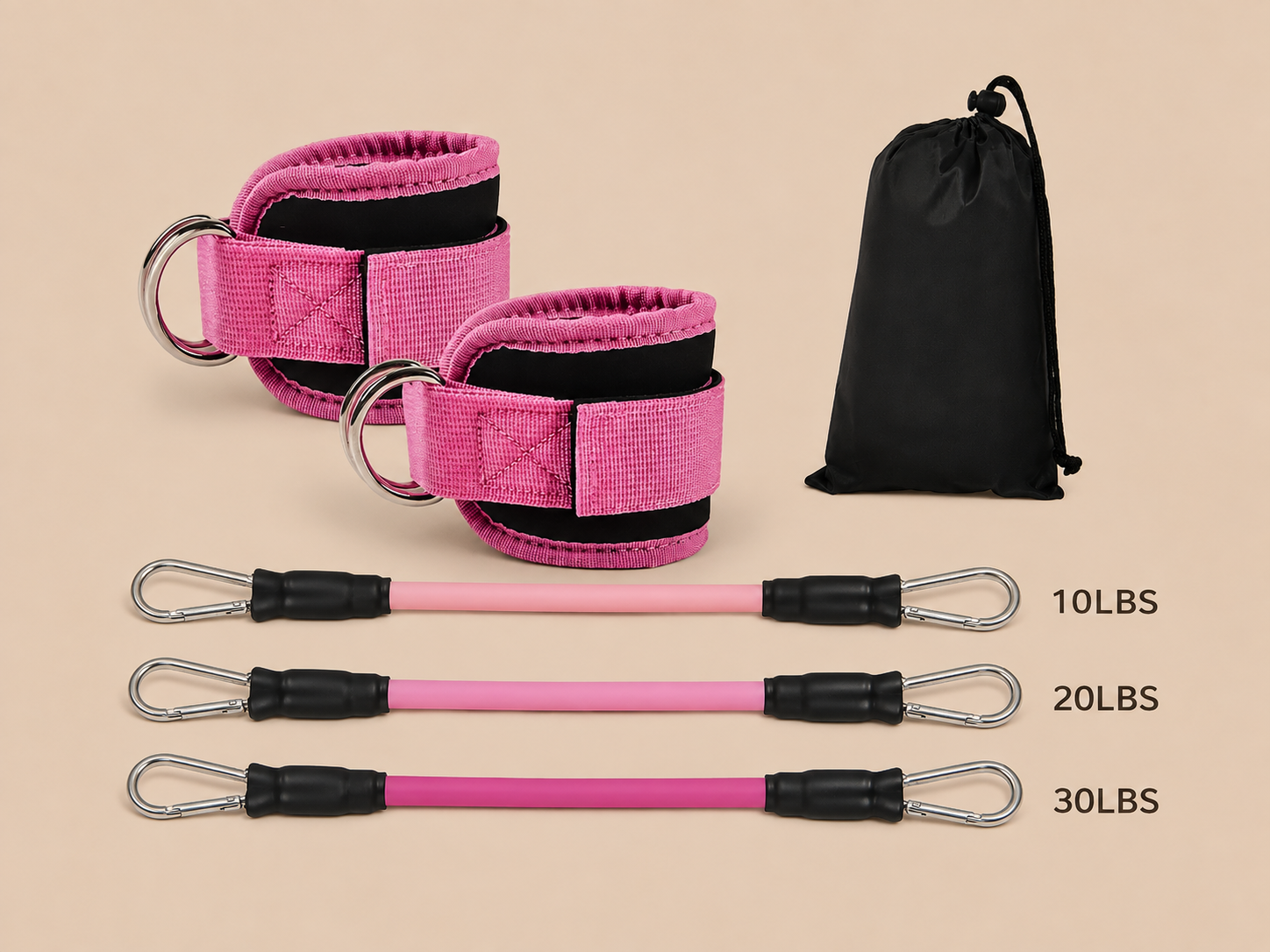 Sculpta™ Adjustable Ankle Resistance Bands | Glute & Leg Training Straps for Home & Gym
