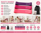 Sculpta™ Booty Resistance Bands Set | Fabric Glute & Leg Workout Bands