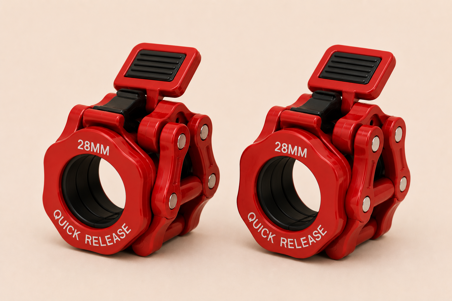 Sculpta™ Quick Release Barbell Clamps (Pair) | Olympic Barbell Lock Collars for Weightlifting, Powerlifting & Strength Training
