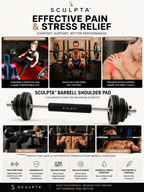 Sculpta™ Barbell Shoulder Pads Thickened Squat Weightlifting Foam Neck Pads Lunges Hip Thrusts Powerlifting Deadlift Gym Fitness Training