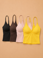 Sculpta™ SculptFit V-Neck Sports Bra | Seamless Low-Impact Gym & Yoga Bra for Women