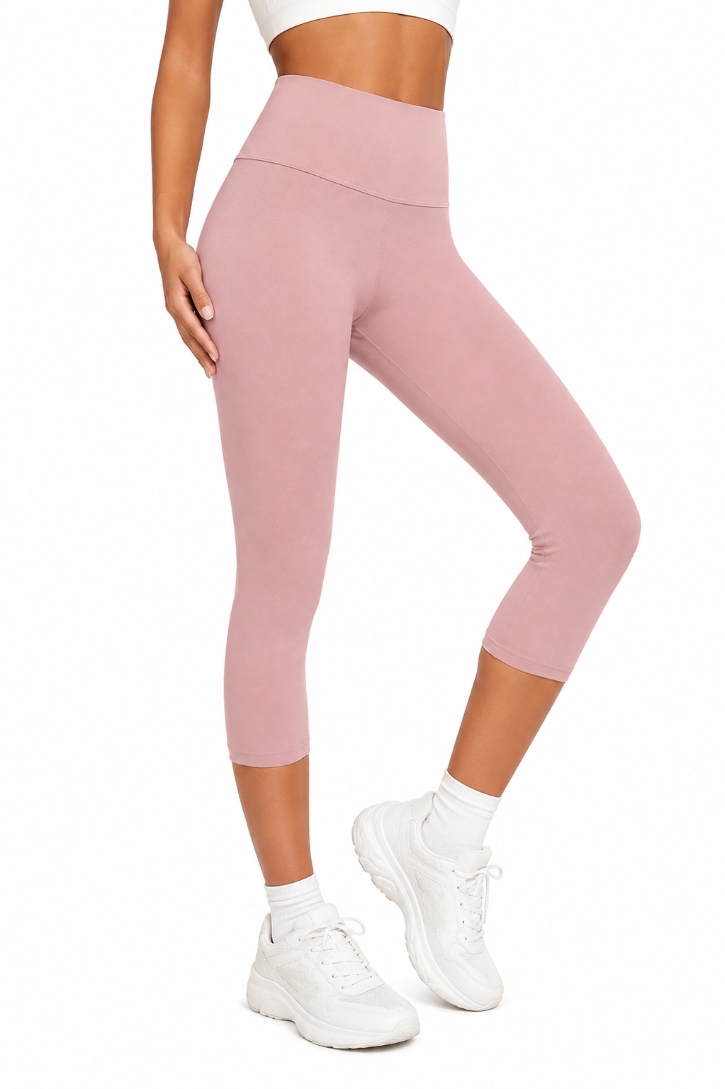 Sculpta Women’s High Waisted Capri Leggings – Soft Stretch Gym, Yoga & Running Leggings