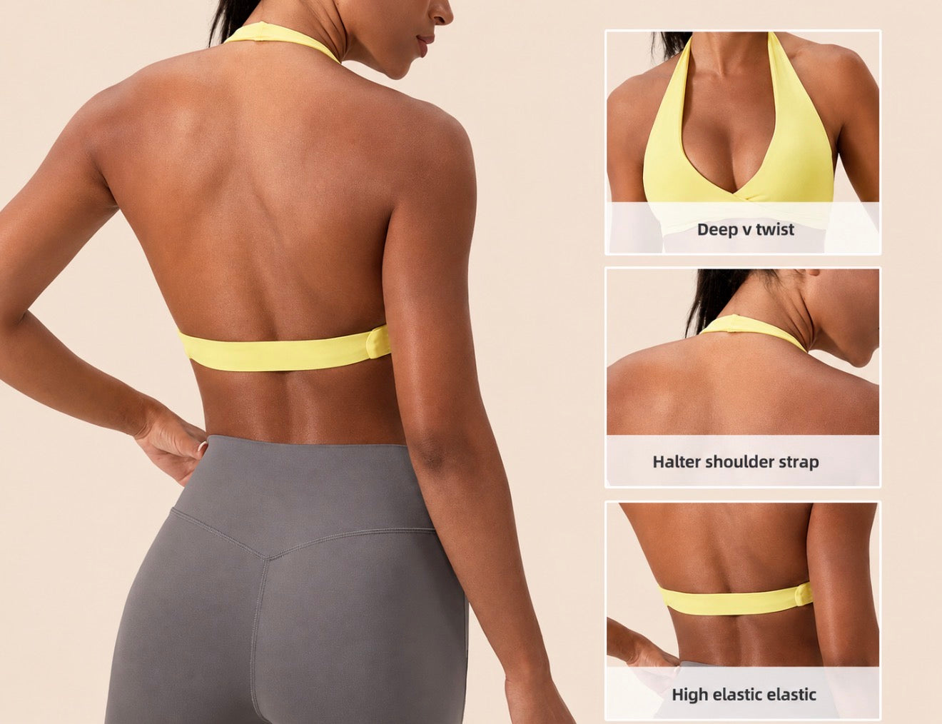 Sculpta™ Strappy Sports Bra | Women’s Seamless Padded Gym & Yoga Bra