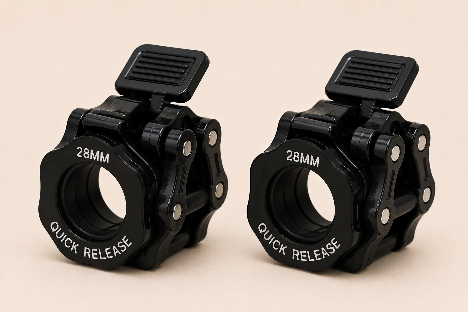 Sculpta™ Quick Release Barbell Clamps (Pair) | Olympic Barbell Lock Collars for Weightlifting, Powerlifting & Strength Training