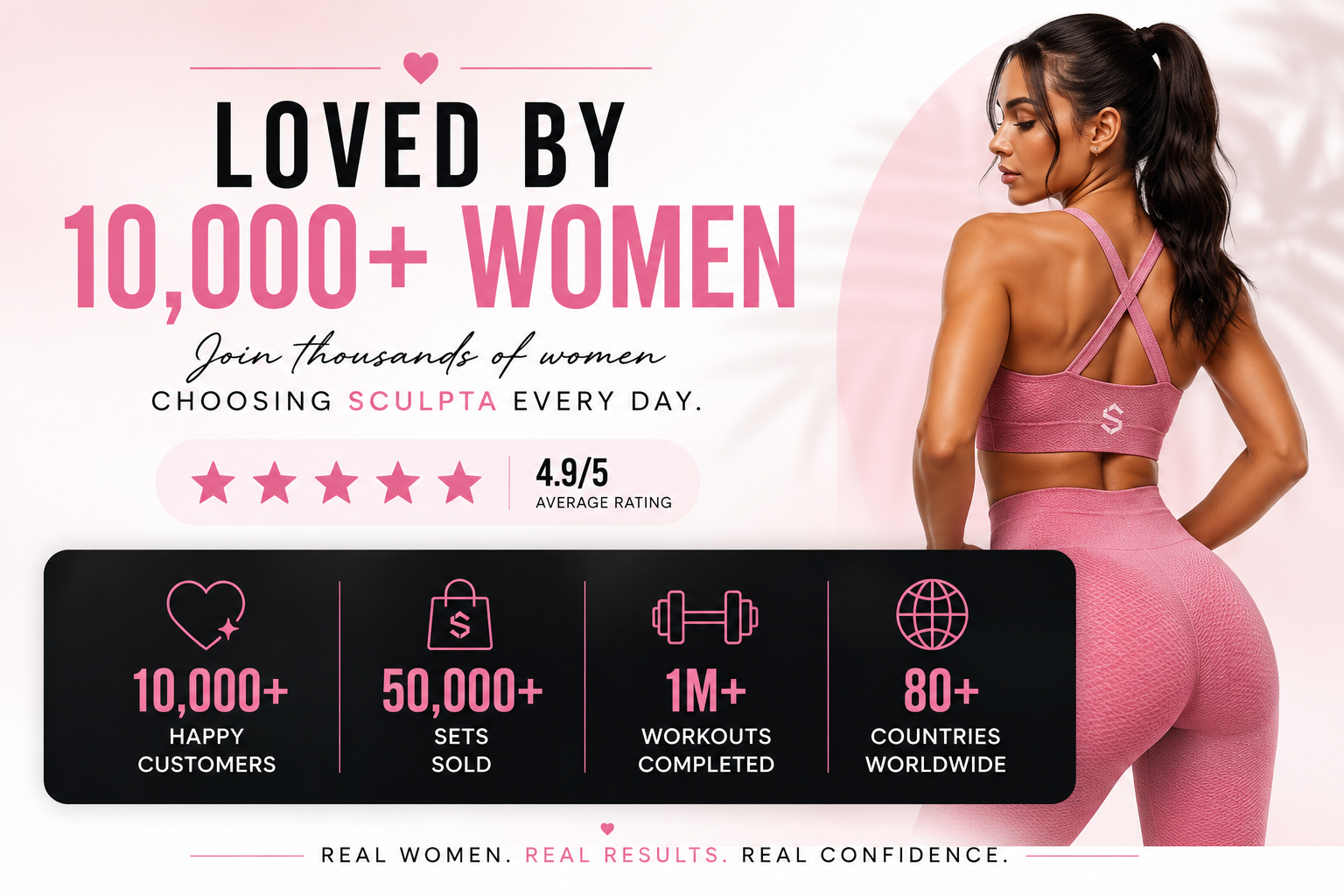 Sculpta™ Sculpt Seamless Scrunch Bum Gym Set