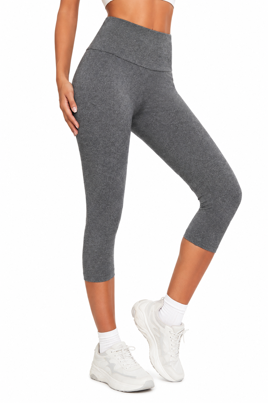 Sculpta Women’s High Waisted Capri Leggings – Soft Stretch Gym, Yoga & Running Leggings