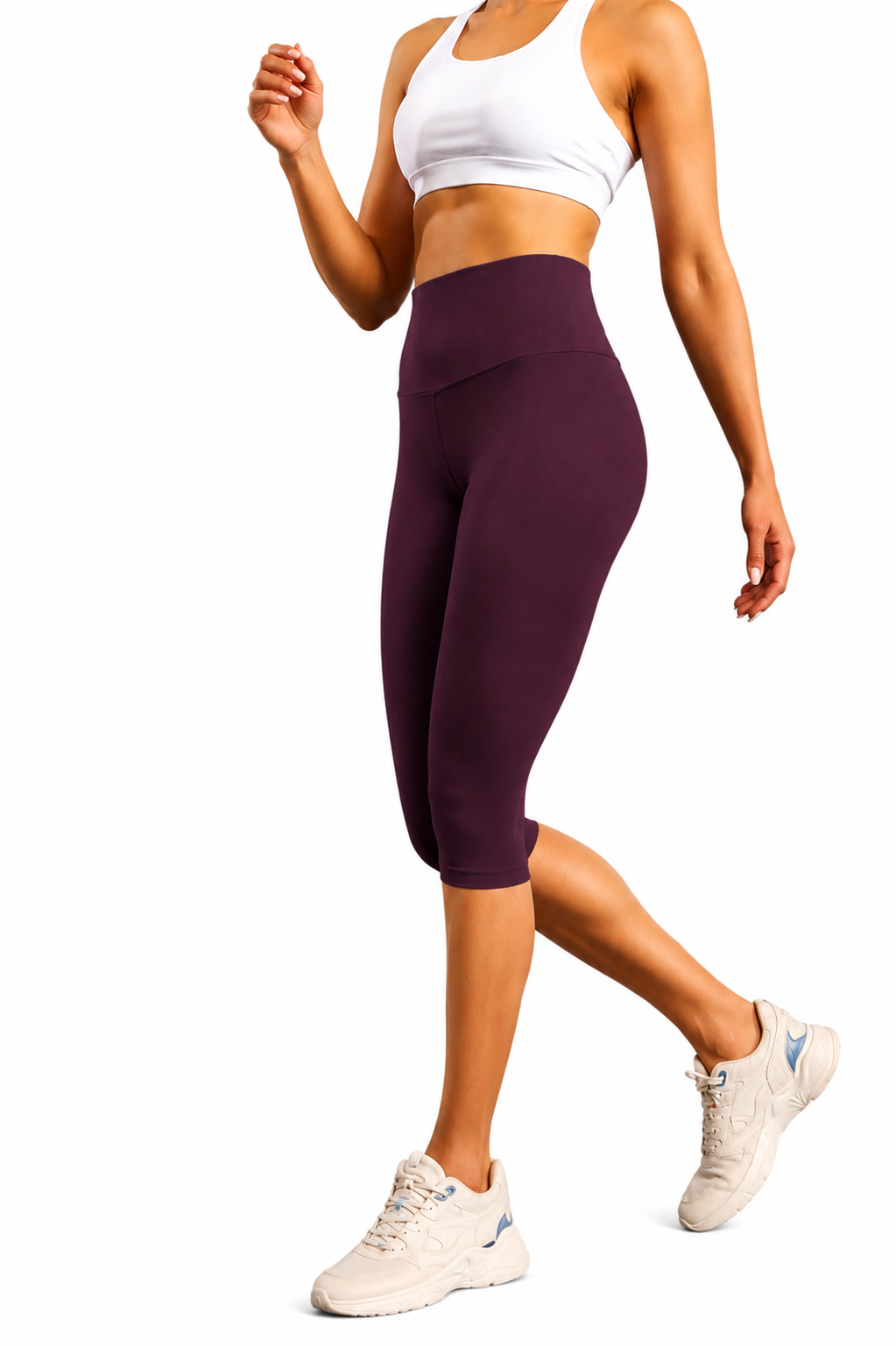 Sculpta Women’s High Waisted Capri Leggings – Soft Stretch Gym, Yoga & Running Leggings