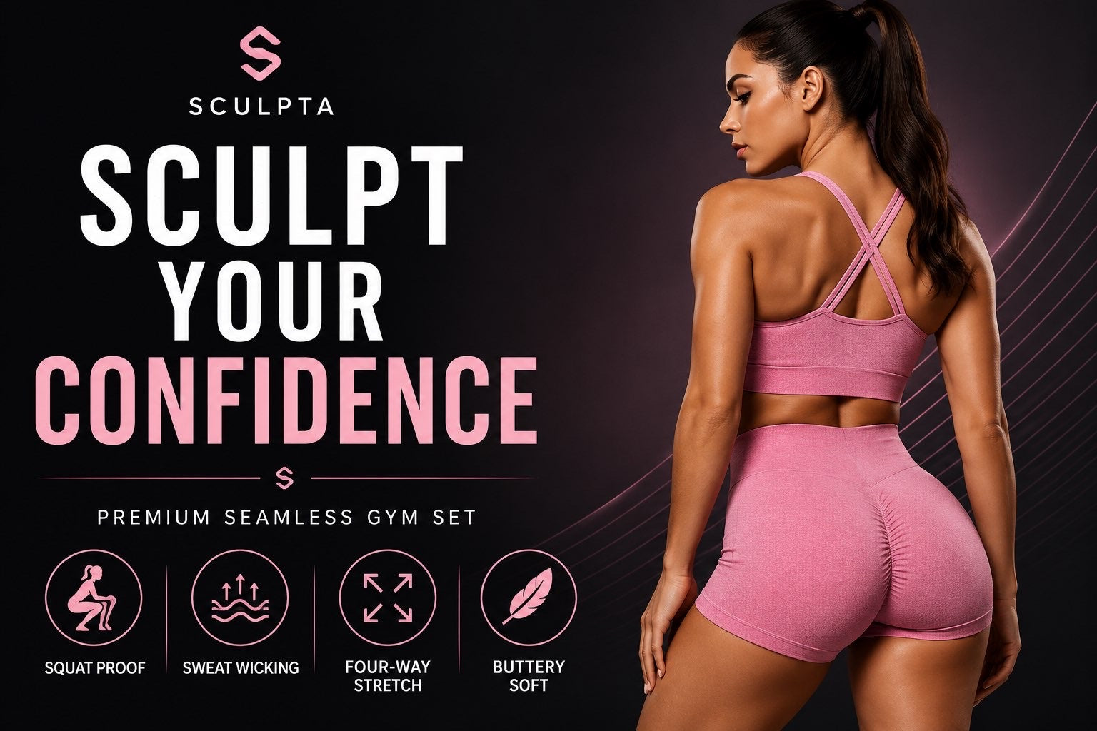 Sculpta™ Sculpt Seamless Scrunch Bum Gym Set