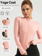 Sculpta™ Women’s Long Sleeve Zip Gym Jacket | Quick-Dry Slim Fit Fitness Top