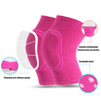 Sculpta™ Compression Knee Pads (2 Pack) | Elastic Knee Support Sleeves with Thick EVA Padding for Gym, Volleyball, Running & Fitness