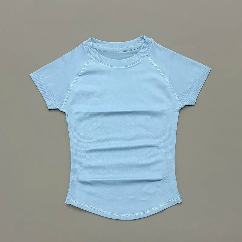 Sculpta™ Seamless Cropped Gym T-Shirt | Women’s Short Sleeve Workout Top