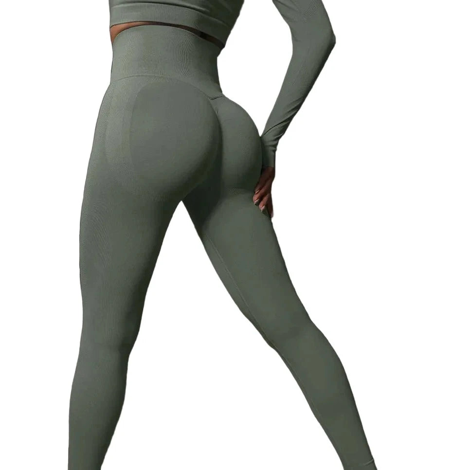 Sculpta High Waisted Seamless Scrunch Leggings – Women’s Push Up Sculpting Gym Leggings