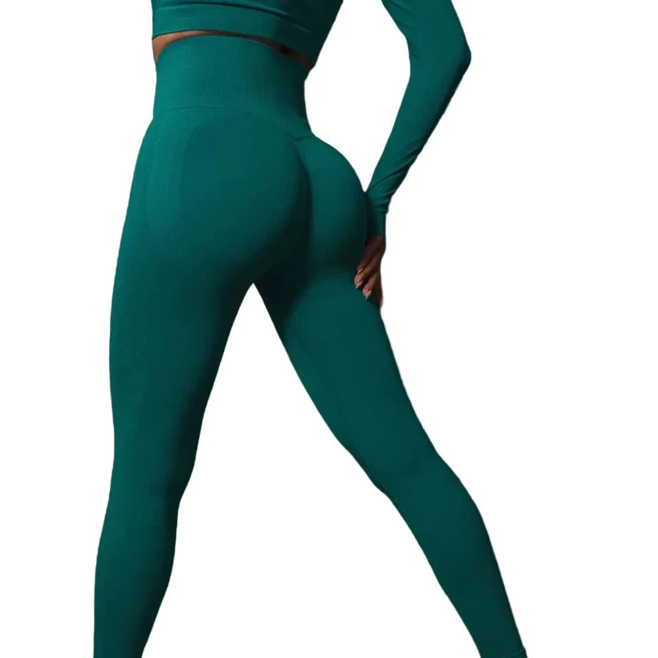 Sculpta High Waisted Seamless Scrunch Leggings – Women’s Push Up Sculpting Gym Leggings