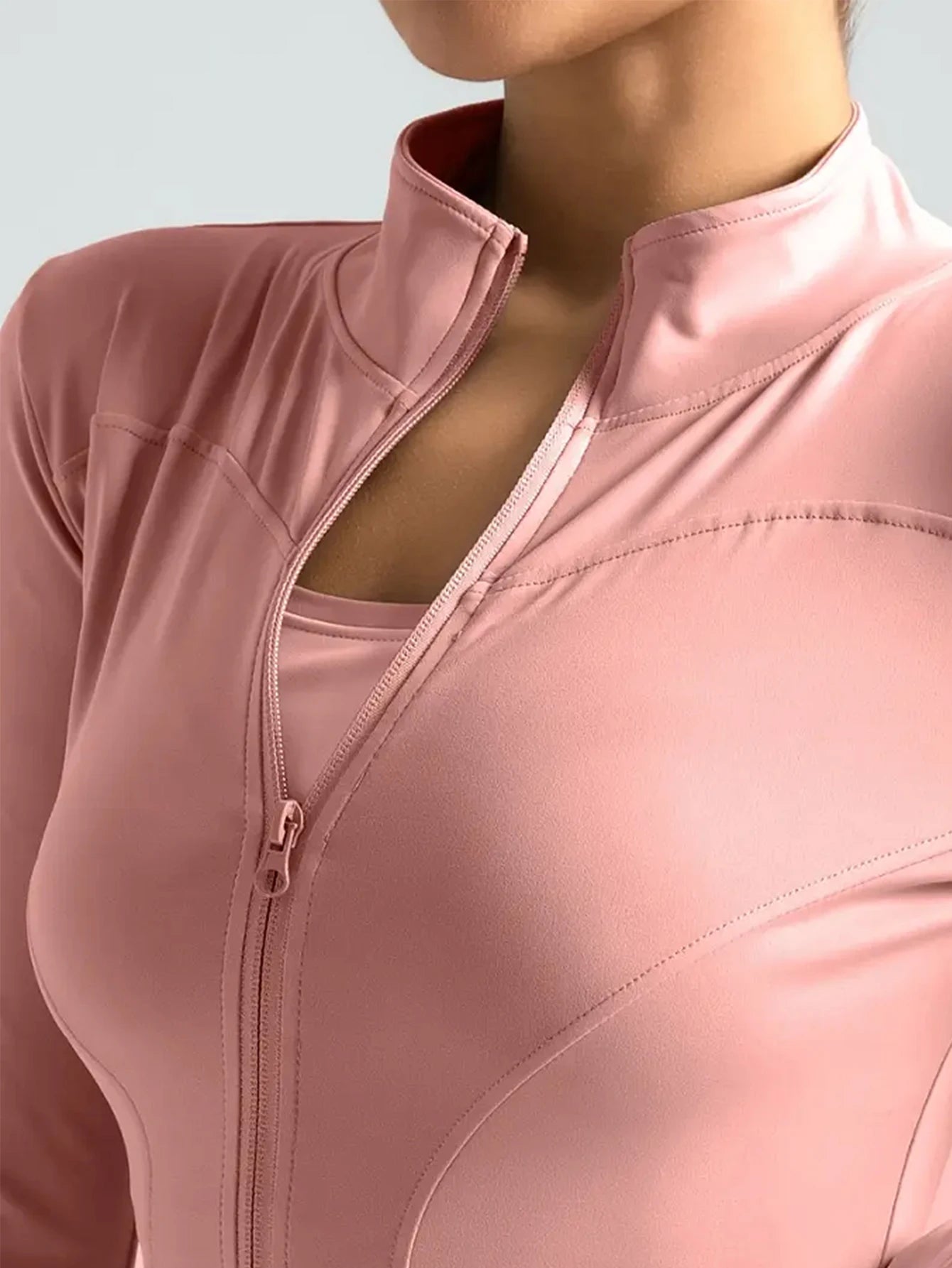 Sculpta™ Women’s Long Sleeve Zip Gym Jacket | Quick-Dry Slim Fit Fitness Top