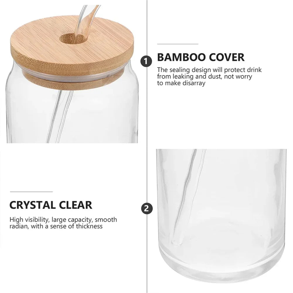 Sculpta™ Glass Protein Tumbler | Bamboo Lid & Reusable Straw Coffee & Supplement Cup