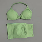 Sculpta™ Women’s 2 Piece Scrunch Gym Set | High-Waisted Shorts & Strappy Sports Bra | Seamless Workout Outfit