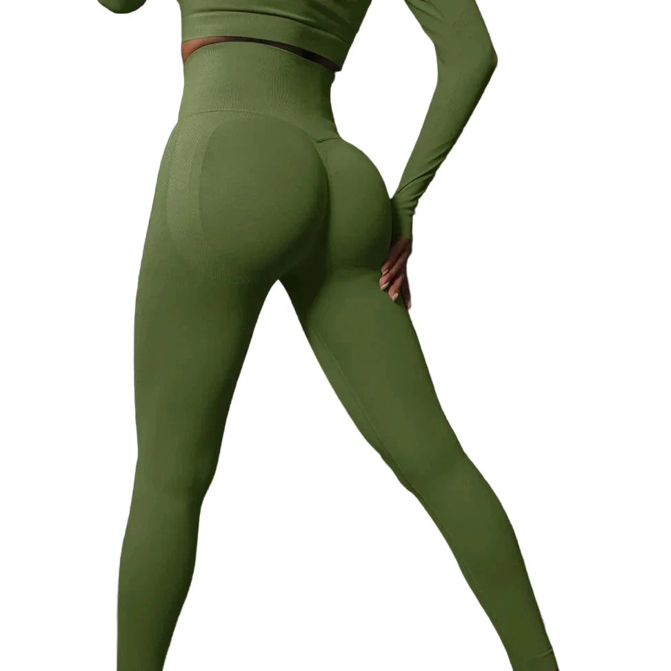 Sculpta High Waisted Seamless Scrunch Leggings – Women’s Push Up Sculpting Gym Leggings