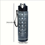 Sculpta™ 800ml Sports Water Bottle | Leakproof Gym Bottle with Time Marker & Carry Strap