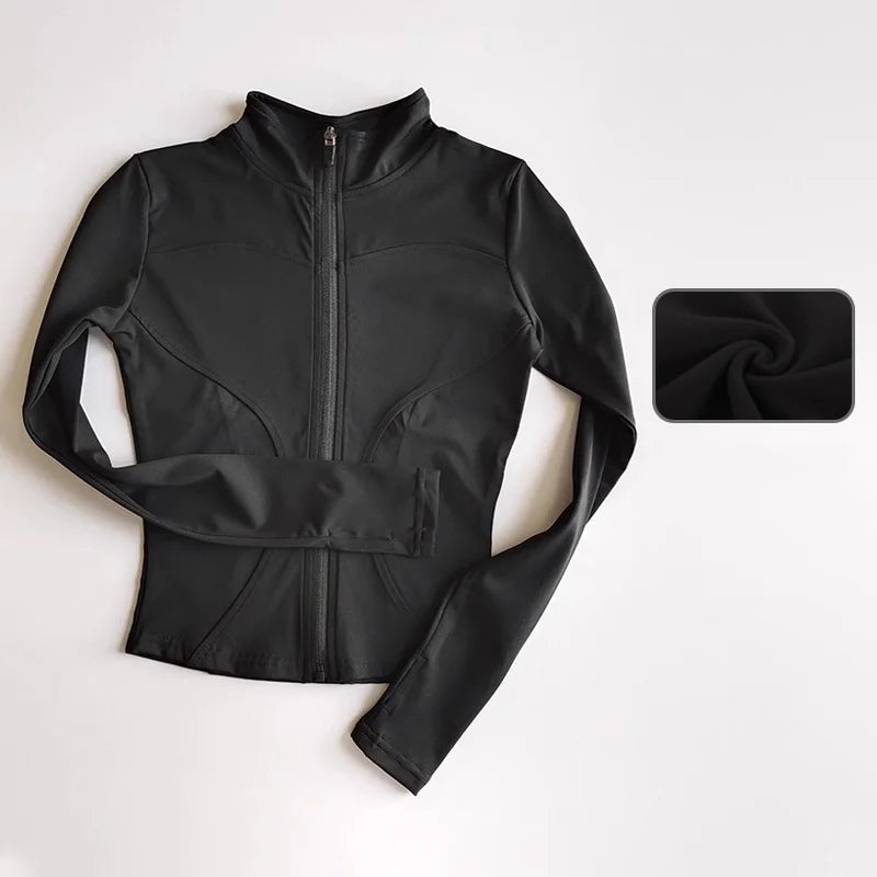 Sculpta™ Performance Zip Jacket | Seamless Long Sleeve Gym Top
