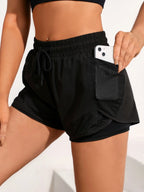 Sculpta™ Women’s 2-in-1 Running Shorts | High-Waisted Quick-Dry Gym & Training Shorts