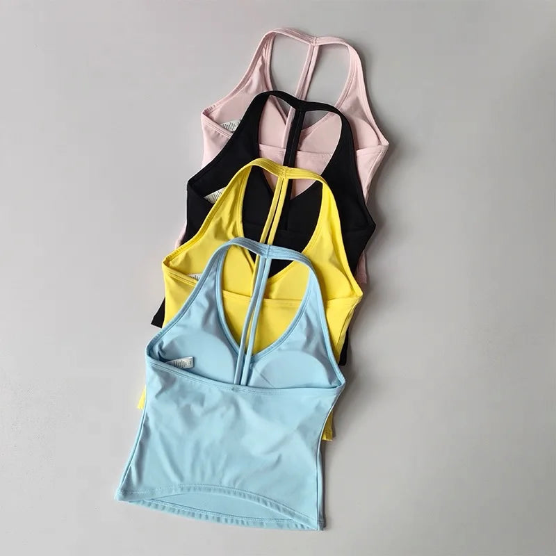 Sculpta™ SculptFit V-Neck Sports Bra | Seamless Low-Impact Gym & Yoga Bra for Women