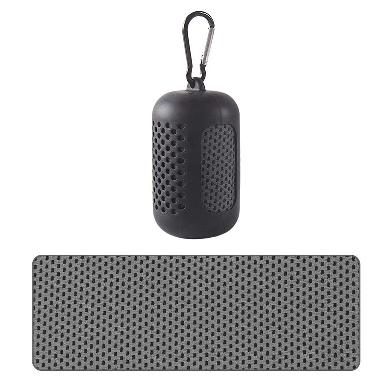 Sculpta™ Cooling Gym Towel | Instant Cooling Microfibre Sports Towel with Silicone Carry Case | Quick Dry for Gym, Running, Fitness, Hiking & Travel