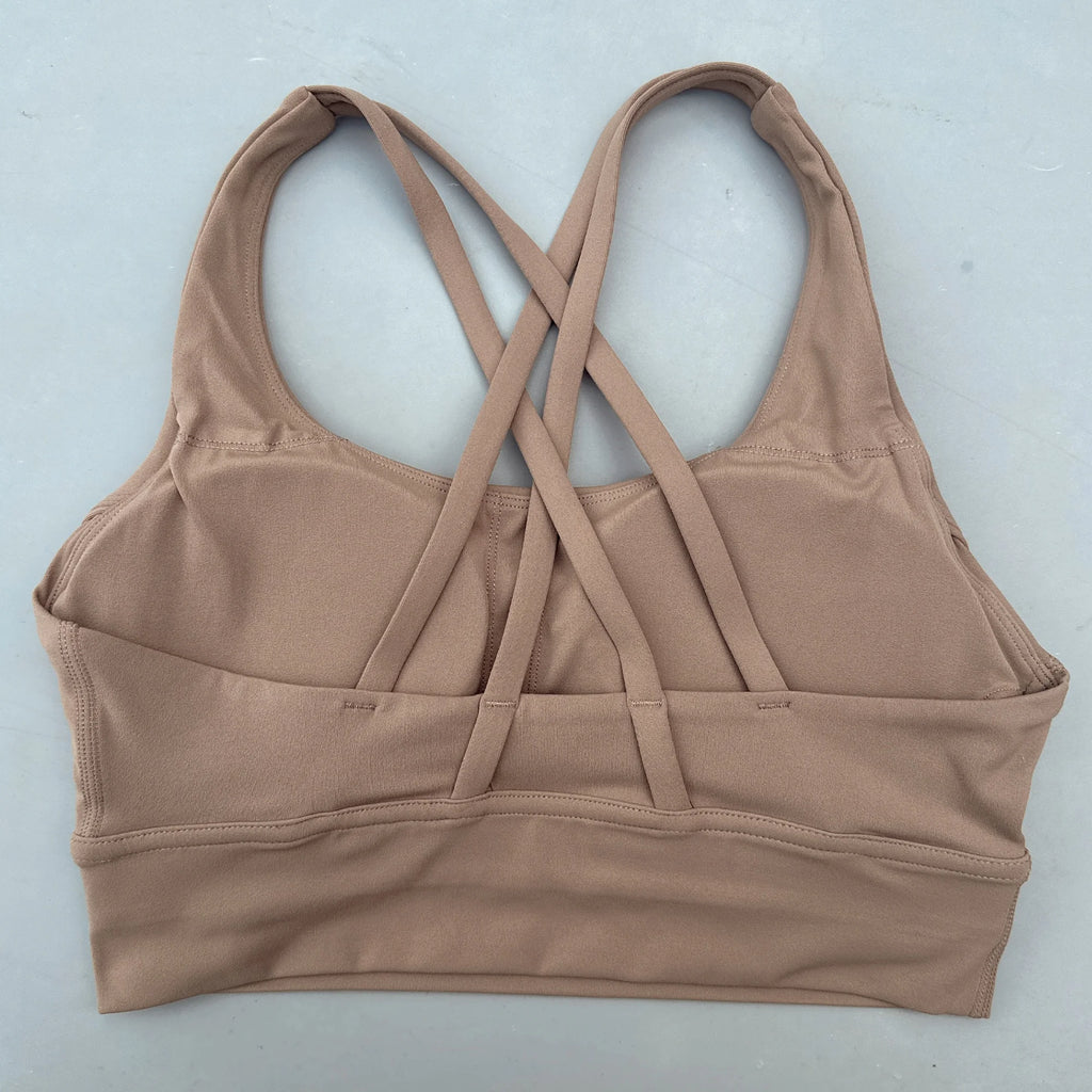 Sculpta™ Cross Back Sports Bra | Women’s Seamless Medium Support Gym & Yoga Bra