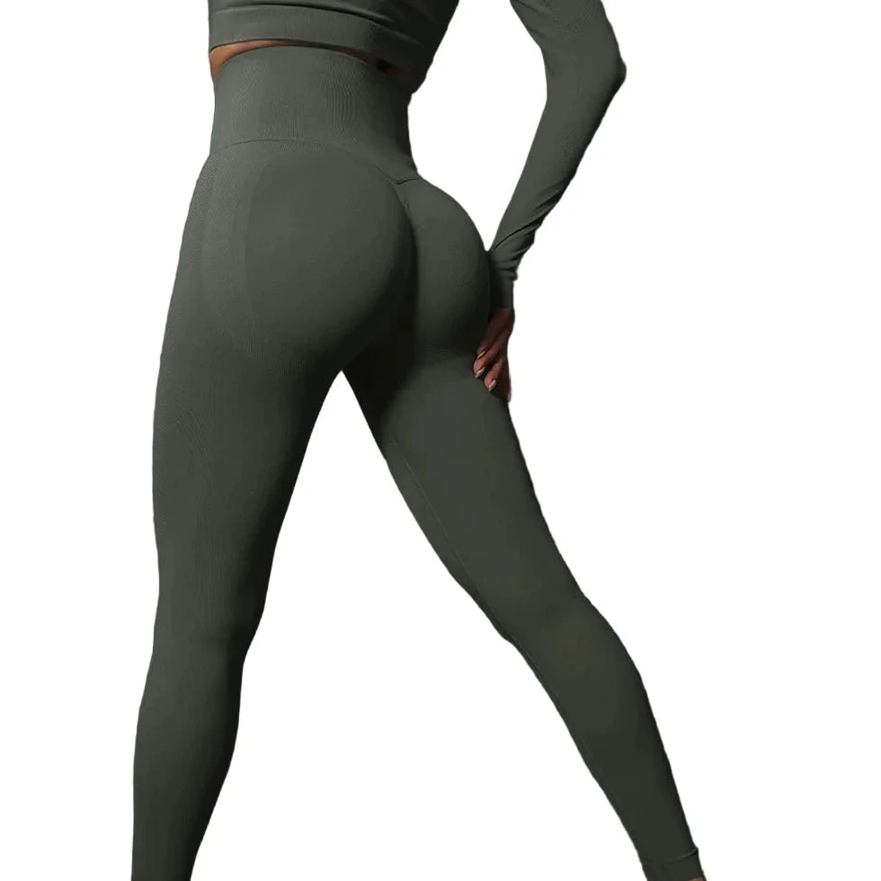 Sculpta High Waisted Seamless Scrunch Leggings – Women’s Push Up Sculpting Gym Leggings