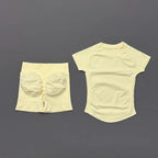 Sculpta™ Seamless Gym Set | Sculpt Performance T-Shirt & Scrunch Shorts for Women