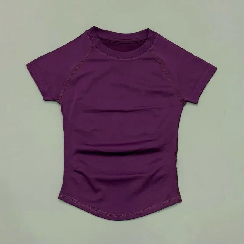 Sculpta™ Seamless Cropped Gym T-Shirt | Women’s Short Sleeve Workout Top