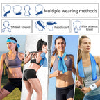 Sculpta™ Cooling Gym Towel | Instant Cooling Microfibre Sports Towel with Silicone Carry Case | Quick Dry for Gym, Running, Fitness, Hiking & Travel