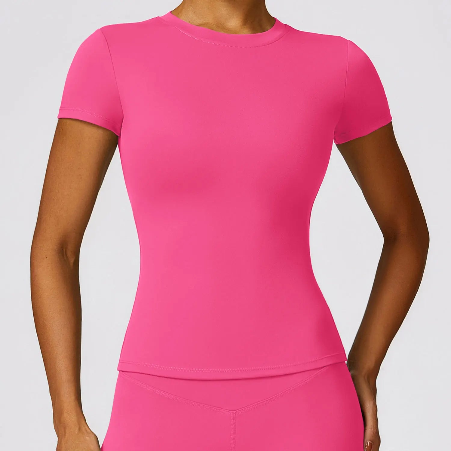 Sculpta Women Running Sports T Shirt Summer Short Sleeve Round Neck Breathable Stretchy GYM Yoga Slim Fitness Active Top Tee