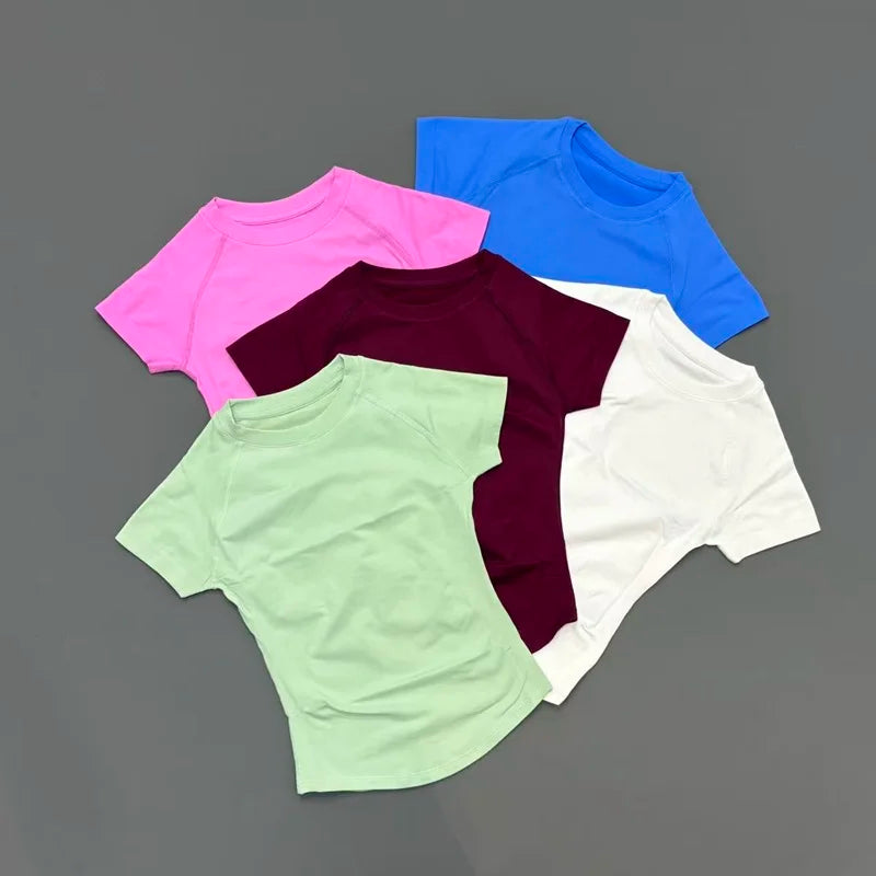 Sculpta™ Seamless Cropped Gym T-Shirt | Women’s Short Sleeve Workout Top