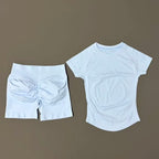 Sculpta™ Seamless Gym Set | Sculpt Performance T-Shirt & Scrunch Shorts for Women