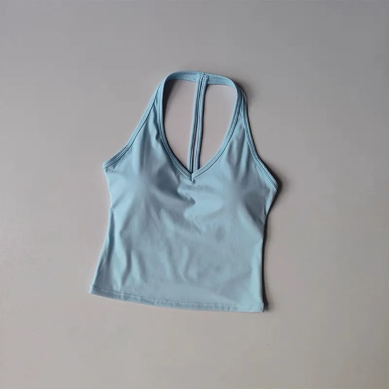 Sculpta™ SculptFit V-Neck Sports Bra | Seamless Low-Impact Gym & Yoga Bra for Women