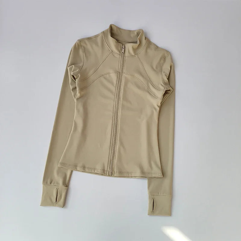 Sculpta™ Performance Zip Jacket | Seamless Long Sleeve Gym Top