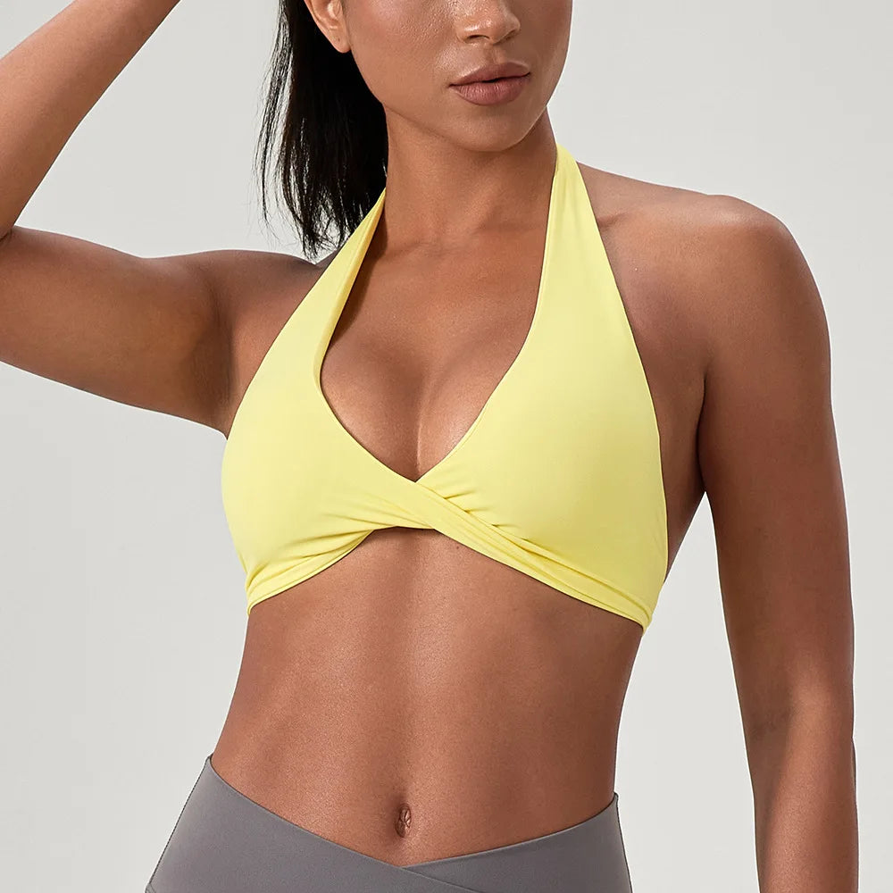 Sculpta™ Strappy Sports Bra | Women’s Seamless Padded Gym & Yoga Bra