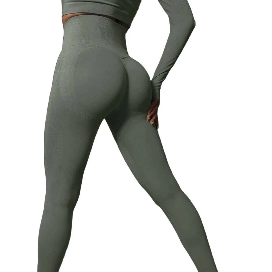 Sculpta High Waisted Seamless Scrunch Leggings – Women’s Push Up Sculpting Gym Leggings