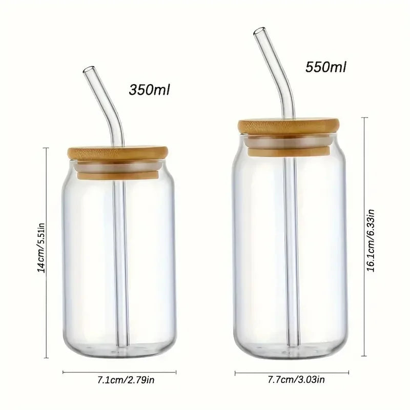 Sculpta™ Glass Protein Tumbler | Bamboo Lid & Reusable Straw Coffee & Supplement Cup