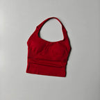 Sculpta™ Seamless Halter Neck Gym Top | Built-In Bra Women’s Fitness Tank