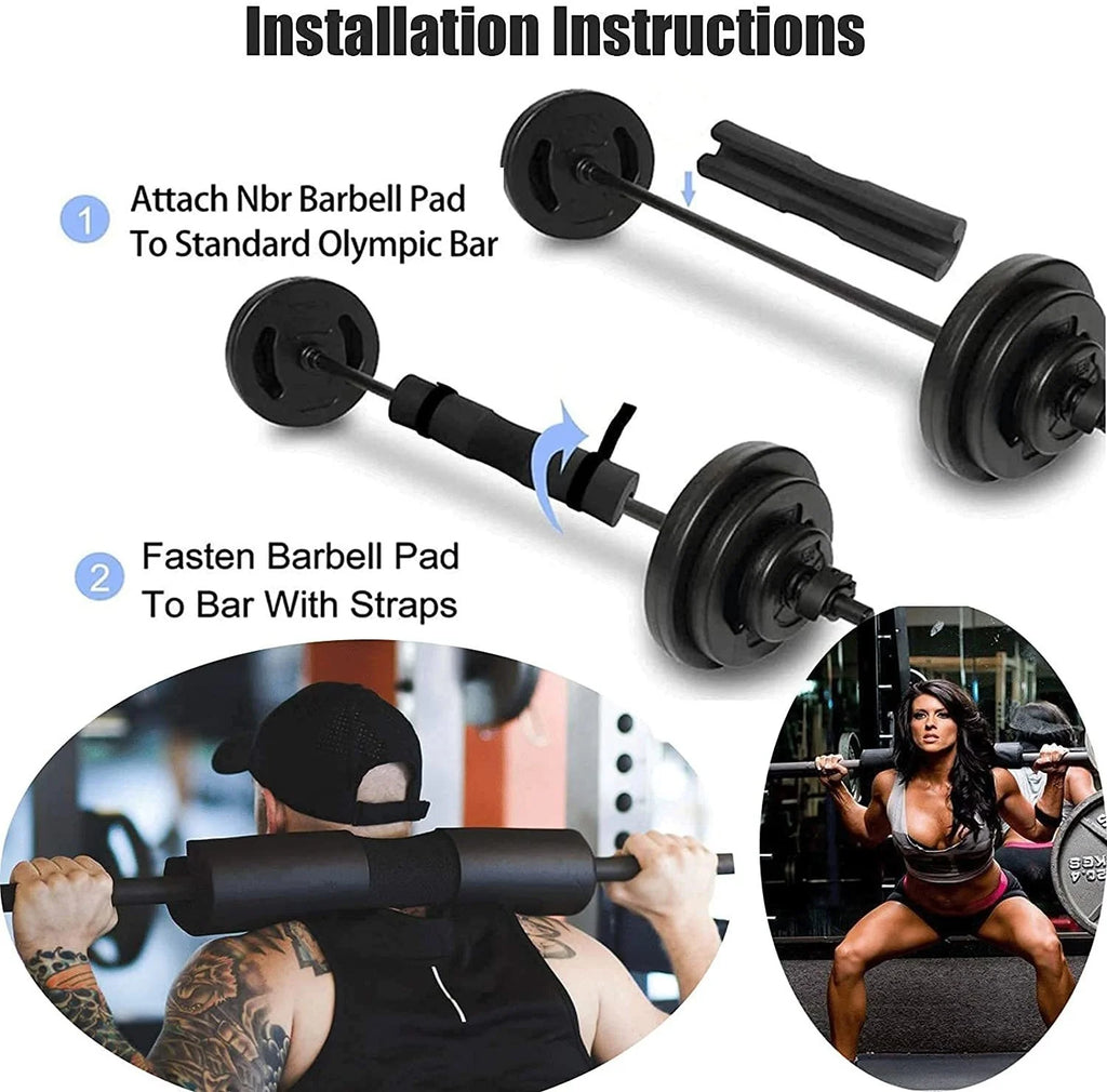 Sculpta™ Barbell Shoulder Pads Thickened Squat Weightlifting Foam Neck Pads Lunges Hip Thrusts Powerlifting Deadlift Gym Fitness Training