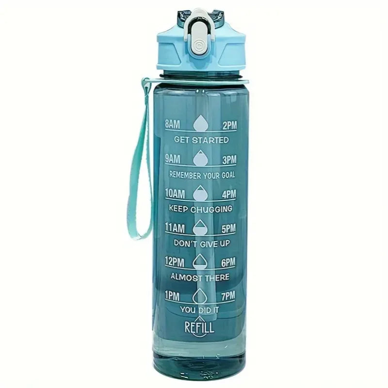 Sculpta™ 800ml Sports Water Bottle | Leakproof Gym Bottle with Time Marker & Carry Strap