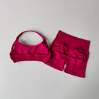 Sculpta™ Halter Neck Sports Bra & High Waist Scrunch Shorts Gym Set | Seamless Yoga & Pilates Activewear for Women