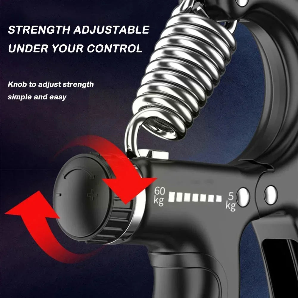 Sculpta™ Adjustable Hand Grip Strengthener | 10–60kg Forearm & Wrist Trainer