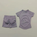 Sculpta™ Seamless Gym Set | Sculpt Performance T-Shirt & Scrunch Shorts for Women