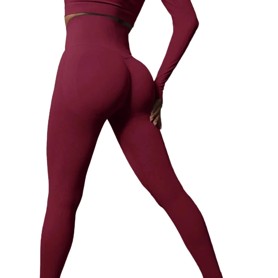 Sculpta High Waisted Seamless Scrunch Leggings – Women’s Push Up Sculpting Gym Leggings